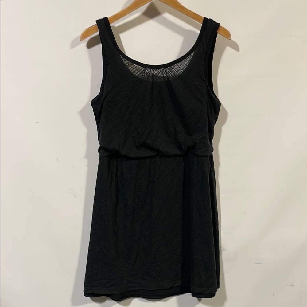 Prana Black Sleeveless Mini Dress - Picture 1 of 3